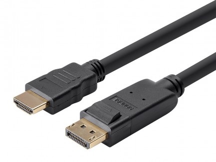 Фото1 DP-HDMI-4K-MM-.. Цифровой кабель DisplayPort, версия 1.2a, DisplayPort штекер > HDMI штекер, Ultra H