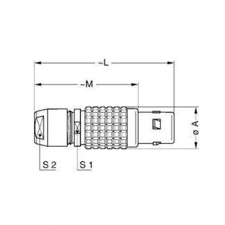 Фото2 FGG.0B.302.CLAD32 Кабельный многоконтактный разъём штекер, серия 0B-3B, на кабель D32: 2.3-3.2 мм, I