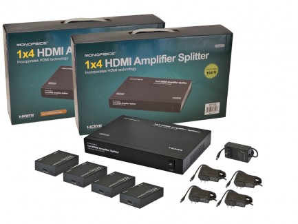 Фото5 MNP-HDMI1.CAT-KIT Усилитель-распределитель сигнала HDMI 1080p на несколько устройств отображения по 