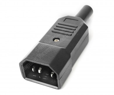 Фото1 ACP-301MC Разъем C14, штекер на кабель, 250B, 10A, 3 контакта, IEC 60320