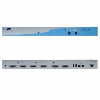 Фото1 EXT-DVI-422DL - Коммутатор 2x2 сигналов DVI Dual Link (3840 x 2400) + 2x USB + Аудио