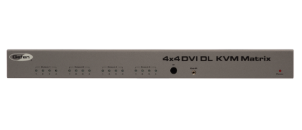 Фото1 EXT-DVIKVM-444DL - Матричный коммутатор 4x4 сигналов DVI Dual Link (3840x2400) + USB 2.0 + Аудио, ; 