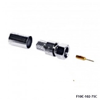 Фото2 F10C-102-75C - Разъем F, кабельный, штекер с центр.контактом и диэлектриком