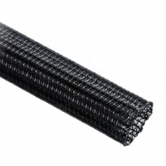 Фото1 F360..BK Полужесткий плетеный кабельный канал, цвет - чёрный
