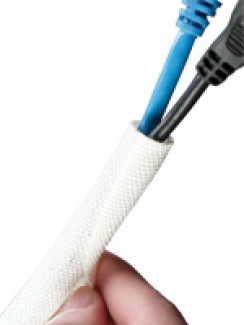 Фото7 F6W1..BK Самозакрывающаяся оборачиваемая эластичная тканевая кабельная оплетка