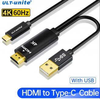 Фото2 Кабель перехідний з HDMI на USB Type-C, 4K 2 м HDMI2USB-C4K-02 I-Taki (Південна Корея)
