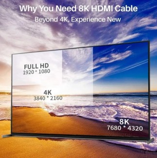 Фото3 Кабель HDMI, серія Standard v.2.1, штекер (тип A) > штекер (тип A), версія 2.1, діаметр-6.3 мм, в об