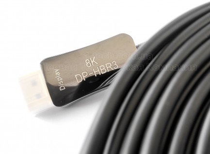 Фото3 DP2DP-FO-8K... - Цифровой оптический кабель DisplayPort, разрешение 8К, версия 1.2/1.4, штекер > ште