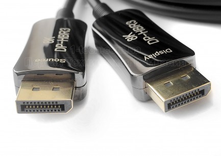 Фото2 DP2DP-FO-8K... - Цифровой оптический кабель DisplayPort, разрешение 8К, версия 1.2/1.4, штекер > ште