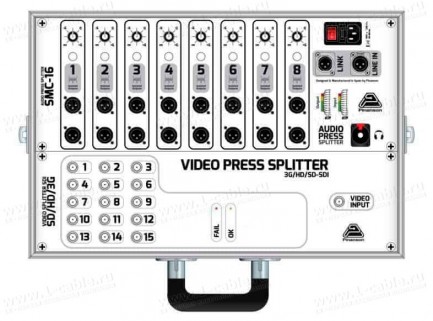 Фото1 PTR0642 Комбинированный пресс-сплиттер линейного аудиосигнала с регулировкой уровня каждого канала и