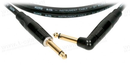Фото1 KIKKG..PRSW Гитарный кабель, серия KIK (позолоченные контакты), моно Phono Jack > моно угловой Phono