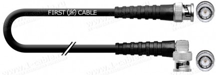 Фото1 1K-VX65 Коаксиальный инсталляционный кабель 50 Ом | BNC штекер > BNC штекер угловой