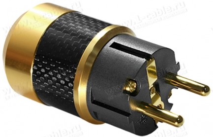 Фото1 ACPR-25016-G Вилка SCHUKO CEE 7/7 кабельная REFERENCE Line позолоченные контакты на кабель