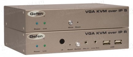 Фото1 EXT-VGAKVM-LAN.. Удлинитель VGA, USB, RS-232, ИК, двунаправленного аудио по кабелю витая пара (5e/6 