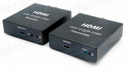 Фото1 HIT-HDMI-IR-COAX-.X Удлинитель линий HDMI и ИК сигналов по 1-ой коаксиальной линии на 120 м, с возмо