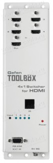 Фото1 GTB-MHDMI1.3-441-BLK - Мини видео коммутатор сигналов HDMI (версия 1.3) 4х1 с ИК пультом управления,