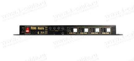 Фото3 HIT-HDMI-X444W - Матричный видео коммутатор сигналов HDMI (версия 1.4) 4х4, серия SLIM с ИК пультом 