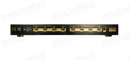 Фото2 HIT-HDMI-X444 - Матричный видео коммутатор сигналов HDMI (версия 1.4) 4х4, серия RACK с ИК пультом у