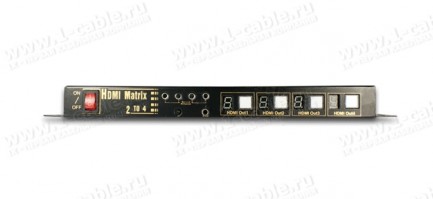 Фото3 HIT-HDMI-X244W - Матричный видео коммутатор сигналов HDMI (версия 1.4) 2х4, серия SLIM с ИК пультом 