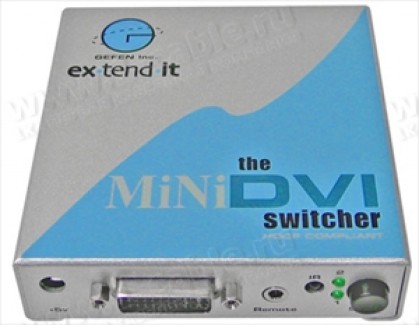 Фото1 EXT-MiniDVI-241N - Видео мини-коммутатор сигналов HDTV (DVI) 2х1 с выносным ИК пультом управления