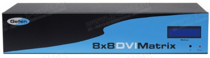 Фото1 EXT-DVI-848 - Матричный видео коммутатор HDTV (DVI) 8х8 с удаленным управлением по Cat5 и ИК пультом