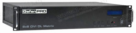 Фото1 GEF-DVI-848DL - Матричный видео коммутатор DVI Dual Link 8х8 с управлением по удаленному IP, ИК пуль