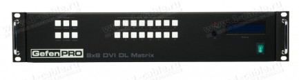 Фото2 GEF-DVI-848DL-PB - Матричный видео коммутатор DVI Dual Link 8х8 с управлением: кнопками на корпусе, 