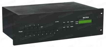 Фото1 HIT-COMPAUD-844 - Матричный коммутатор 8х4 компонентных (YPbPr) видеосигналов и стерео аудиосигналов