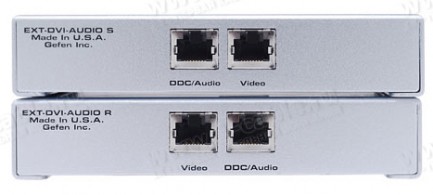 Фото3 EXT-DVI-AUDIO-CAT5 - Удлинитель линий DVI и аудио сигнала по двум кабелям витая пара (5 Cat) на 60 м