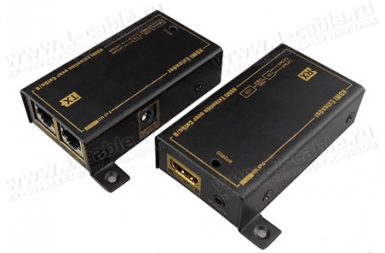 Фото1 HIT-HDMI-CAT6-050 - Удлинитель линий HDMI (версия 1.4) по двум кабелям витая пара (5e,6 Кат) на длин