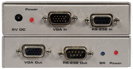 Фото2 EXT-VGARS232-141 - Удлинитель VGA и RS-232 по кабелю витая пара (5 Cat) до 100 м