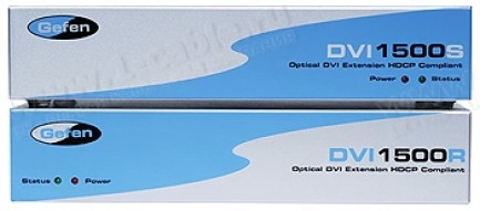 Фото1 EXT-DVI-1500HD - Удлинитель линий DVI (поддержка разрешений до 1920 x 1200) по оптоволокну и витой п
