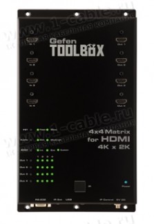 Фото3 GTB-HD4K2K-444-BLK - Матричный видео коммутатор сигналов HDMI 4х4, с поддержкой 4K x 2K, 30 Гц и 108