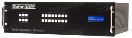Фото1 GEF-MOD-848 - Модульный матричный коммутатор DVI и/или DisplayPort 8x8, с управлением RS-232 и Ether