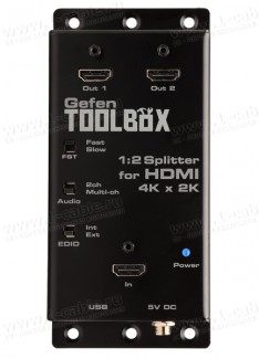 Фото3 GTB-HD4K2K-142-BLK - Усилитель-распределитель сигналов HDMI 1:2 с поддержкой 4K x 2K, 30 Гц и 1080p 