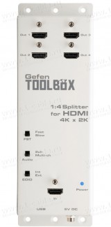 Фото1 GTB-HD4K2K-144-BLK - Усилитель-распределитель сигналов HDMI 1:4 с поддержкой 4K x 2K, 30 Гц и 1080p 