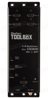 Фото3 GTB-HD4K2K-144-BLK - Усилитель-распределитель сигналов HDMI 1:4 с поддержкой 4K x 2K, 30 Гц и 1080p 
