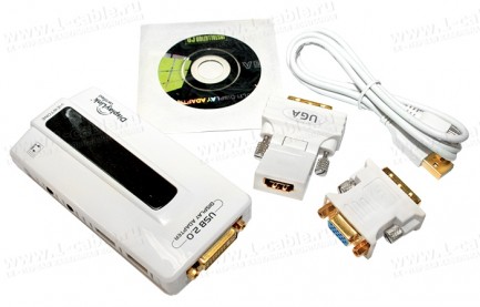 Фото2 HIT-USB-2-DVIAUD - Преобразователь сигналов USB в аналогово-цифровые видеосигналы DVI-D, HDMI 1080р 