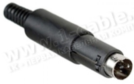 Фото1 AC-miniDIN6M - Разъем miniDIN 6-контактный, кабельный, штекер
