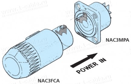 Фото2 NAC3MPA - Панельный разъем powerCON 20А, тип- А, D-посадка, power IN System