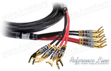 Фото1 1K-AR89-1.. Акустический кабель, REFERENCE Line, 4х Spade (45 гр.) > 4х Spade (bi-wiring)