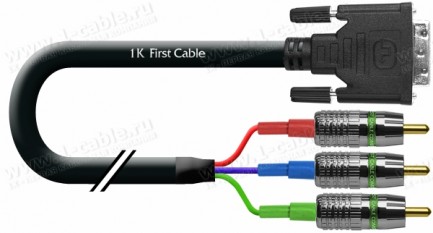 Фото1 DVIA-2MM-..K Аналоговый кабель DVI-A, серия RGB, DVI штекер > 3x RCA штекер