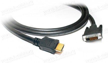 Фото1 HDMI-DVI-MM-0.. Цифровой кабель HDMI штекер > DVI штекер, серия XL, для удаленных источников