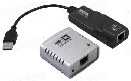 Фото1 HIT-USB2.0-100G - Компактный удлинитель высокоскоростных линий USB 2.0 по витой паре (Cat5E/Cat6-100