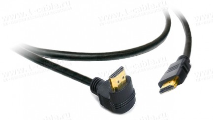 Фото1 HDMIS-AMM-0. Кабель HDMI, серия Standard Angle, угловой штекер (тип A) > штекер (тип A)