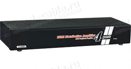 Фото1 HIT-HDMI-144PRO - Распределитель сигналов HDMI 1:4, 1 вход > 4 выхода, возможность установки в рэк