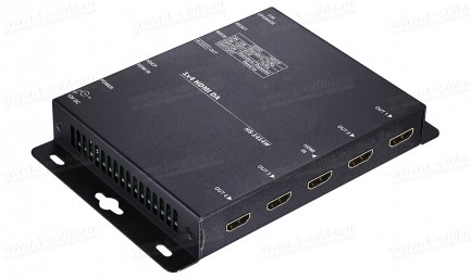 Фото1 HIT-HDMI-144W - Распределитель сигналов HDMI 1:4, 1 вход > 4 выхода, возможность настенного креплени