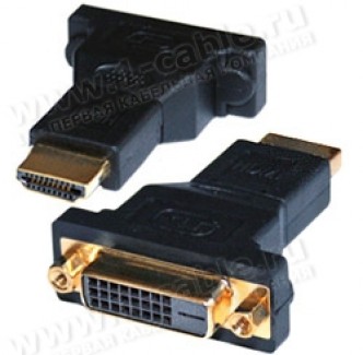 Фото1 HDMI2DVI-MF - Адаптер проходной, HDMI штекер > DVI гнездо