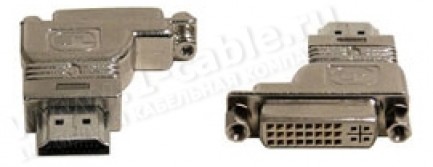 Фото1 HDMI2DVI-MFR - Адаптер проходной, HDMI штекер > DVI гнездо (правый)