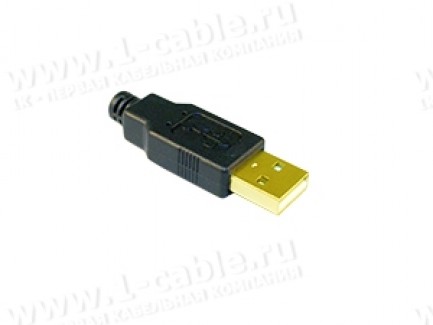 Фото1 AC-USB2A-MS-4.2 Разъем USB 2.0 кабельный, штекер, в корпусе, тип А